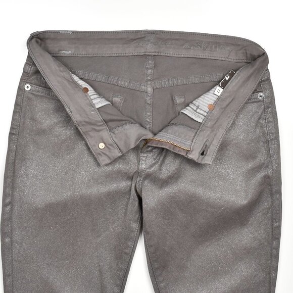 7 For All Mankind The Skinny Glitter Jeans 27 - Picture 5 of 6